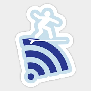 Surfing the web Sticker